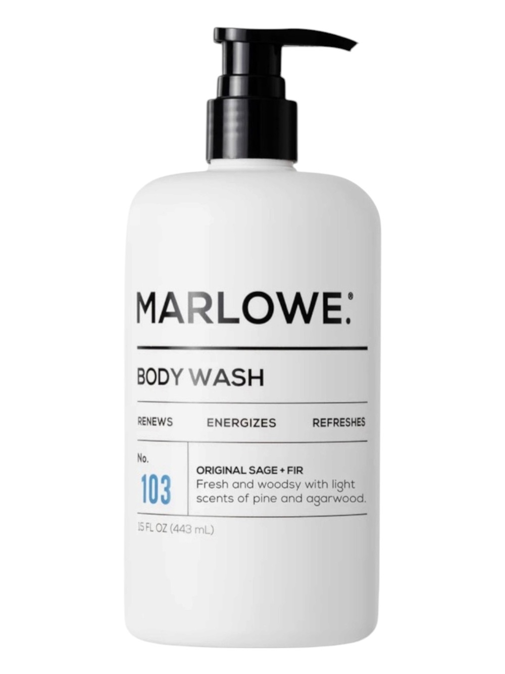 Marlowe BODY WASH – 103 Original SAGE + FIR SCENT 10oz